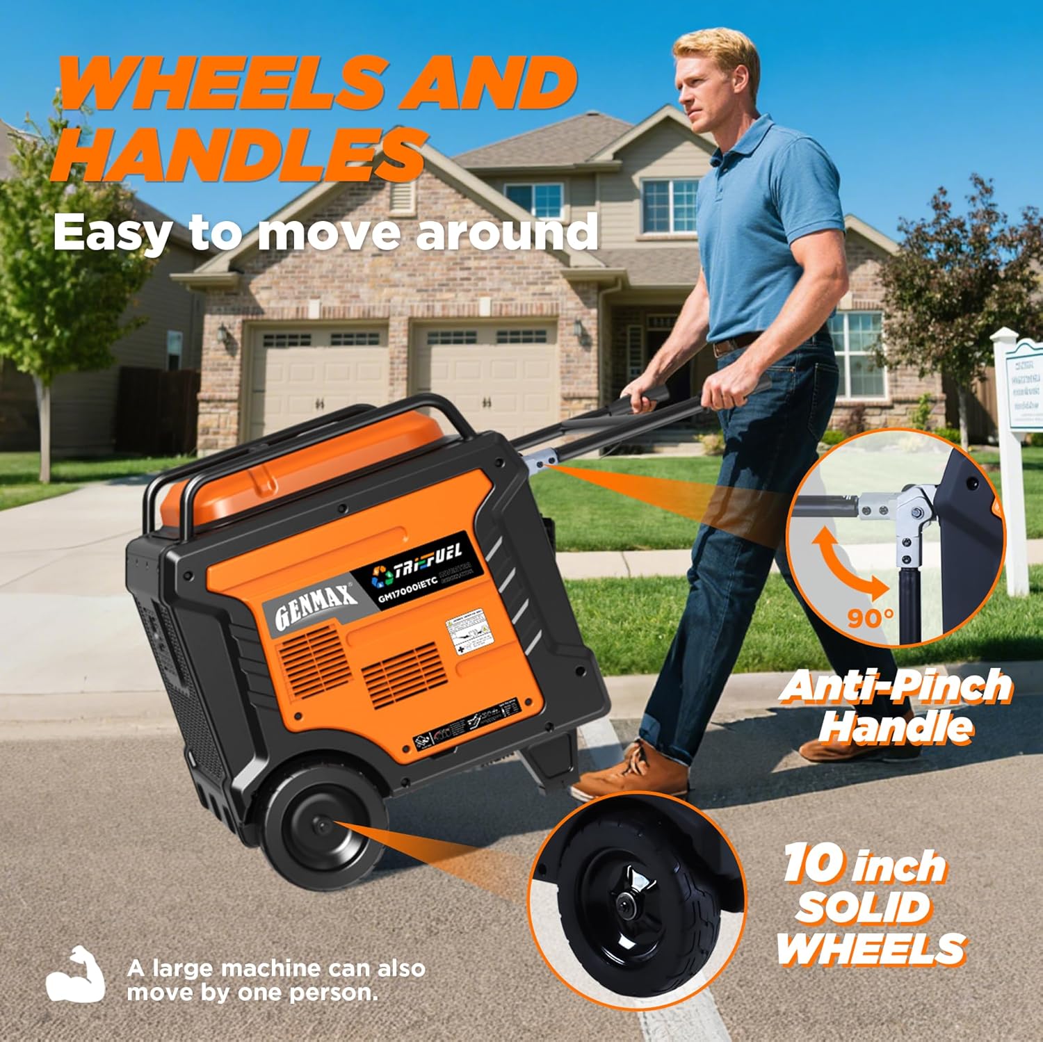 GENMAX GM17000iETC Inverter Generator with 2 wire auto start / stop (TRI FUEL)