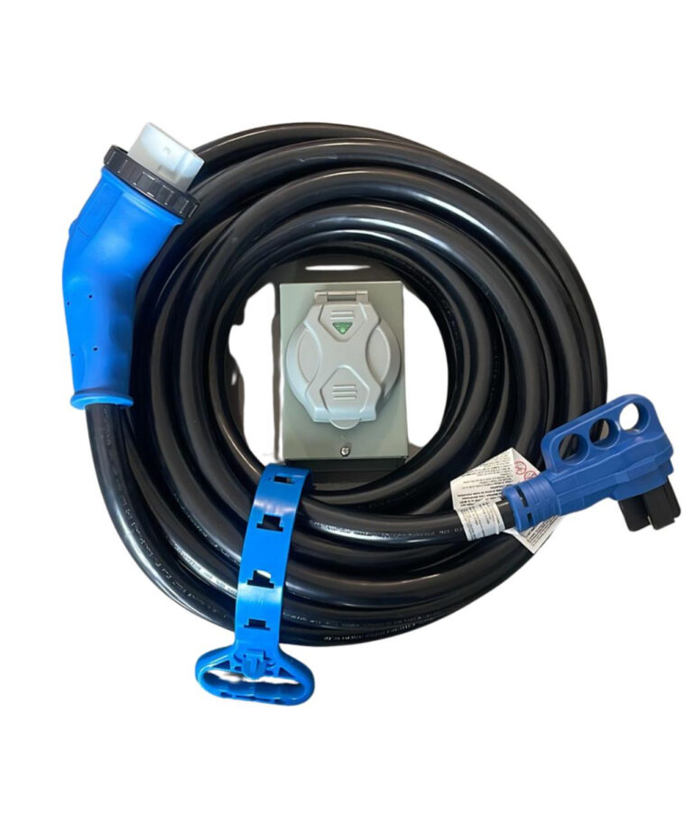 Generator Inlet Box with 50ft 50-amp Generator Cable,125V/250V NEMA14 ...