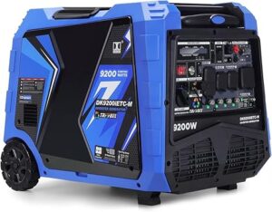 DK9200IETC-M 9200W Generator, Tri-fuel, Gas LPG NG, 120V/240V Output, Remote & Electric Start