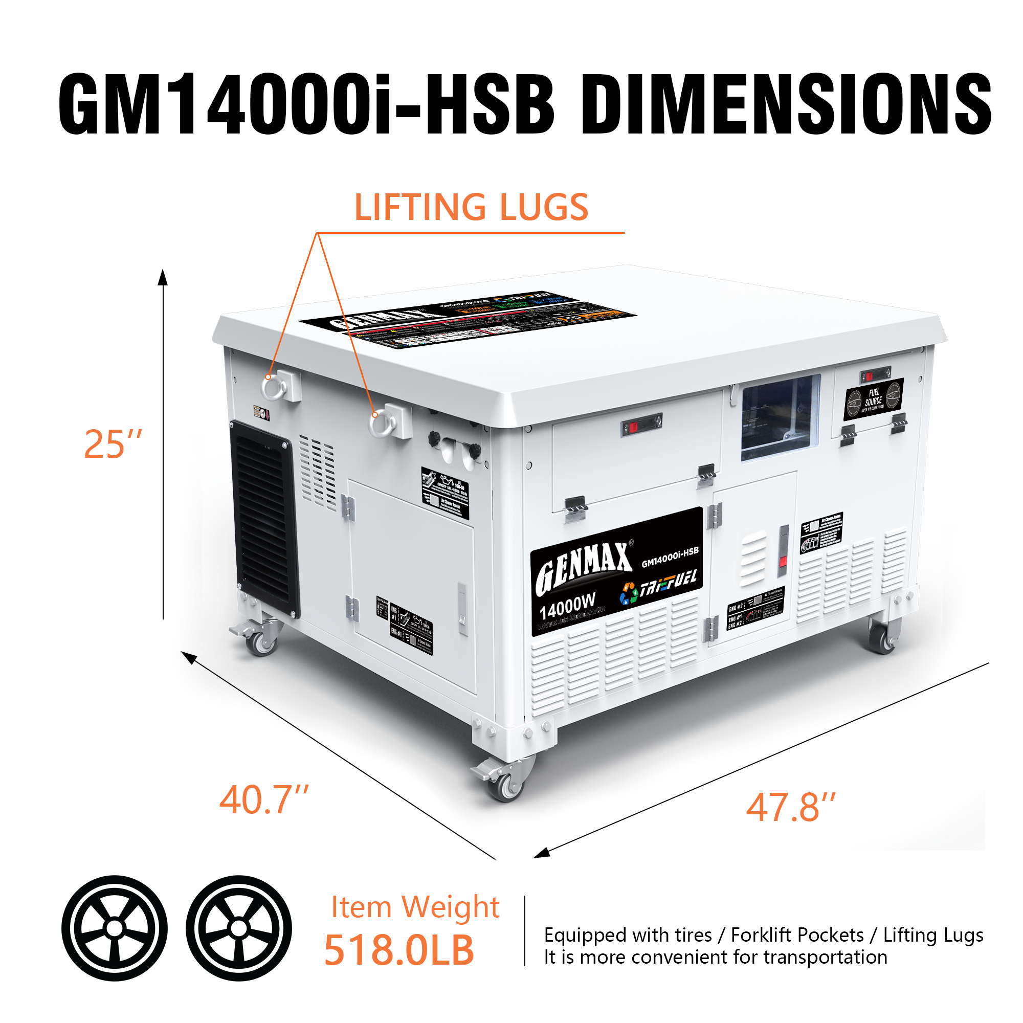 GENMAX GM14000i-HSB STANDBY INVERTER GENERATOR